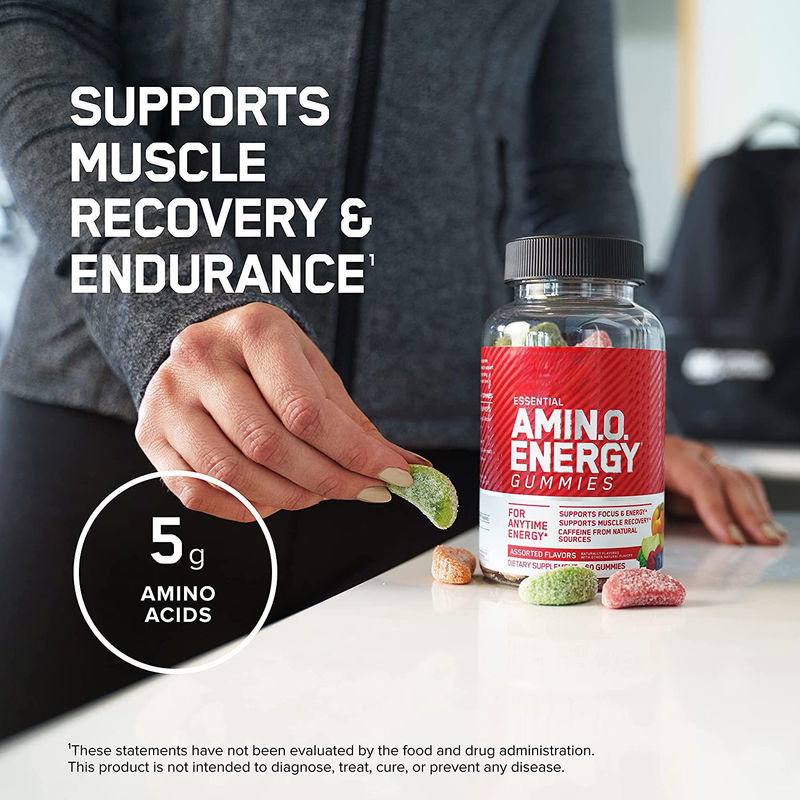 Des suppléments végétaliens à marque privée Amino Energy Gummies pour soutenir la récupération musculaire