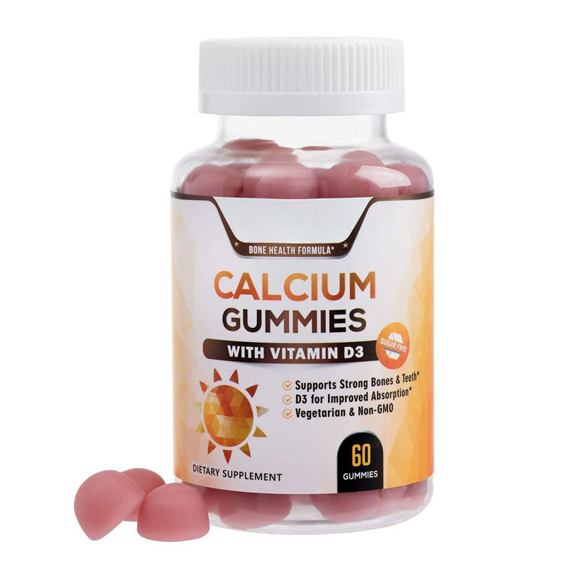 Des gommes végétaliennes et végétaliennes, des gommes de calcium et de vitamine D3, des gommes pour adultes, des gommes pour soutenir la santé des os et des dents.