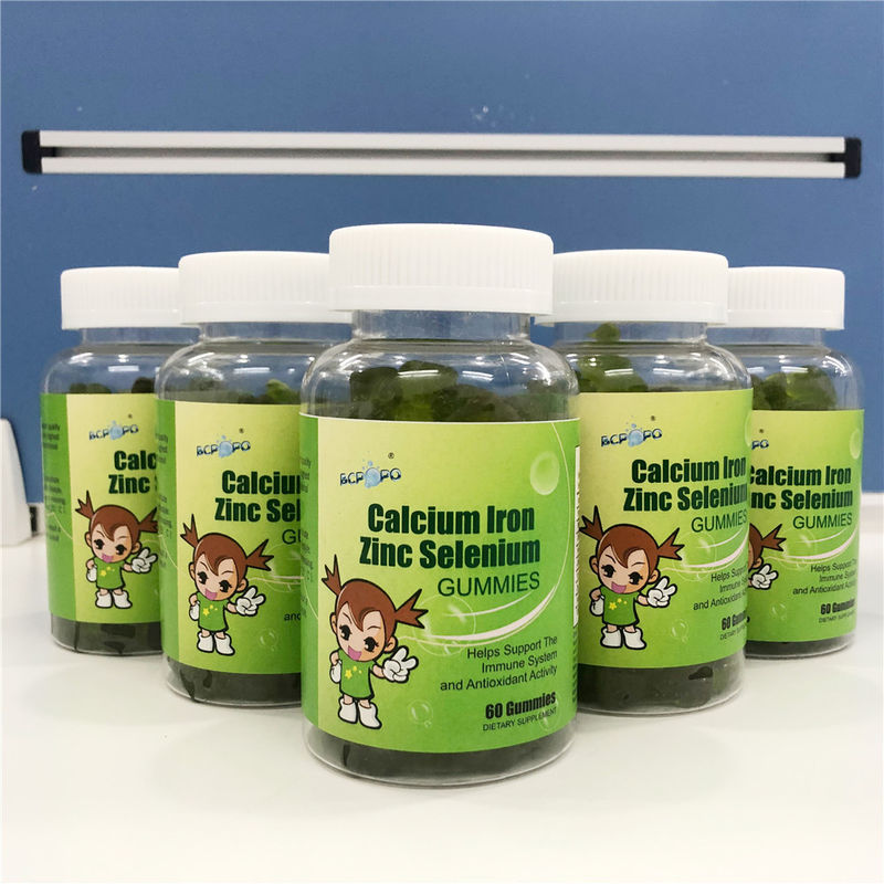 Produit d'origine étrangère de marque privée Calcium Fer Zinc Sélénium gomme oligo-éléments Supplément de renforcement immunitaire pour les enfants