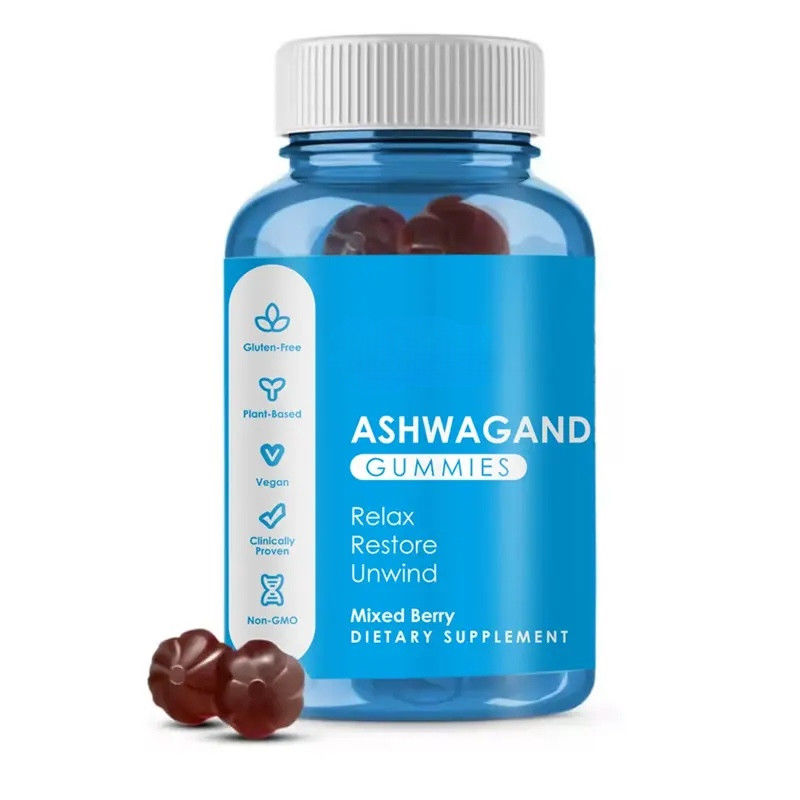 Des bonbons à la gomme personnalisés Ashwaganda Gummies Suppléments de soins de santé pour améliorer l'immunité et un bon sommeil