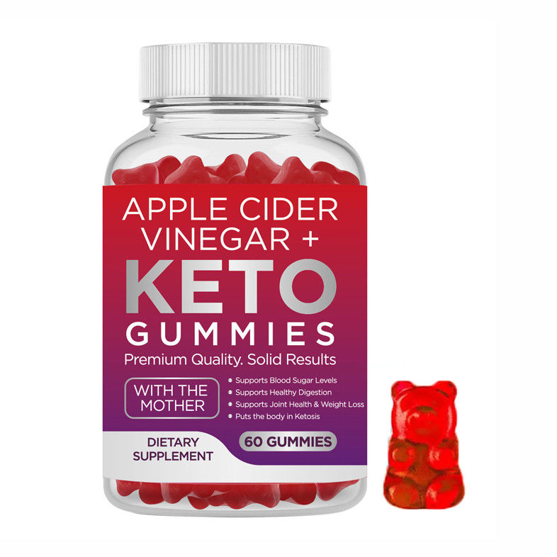 Suppléments de marque privée 60 Comptes Vinaigre de cidre de pomme Acv Keto Bhb Gommes Jelly Candy Gummy