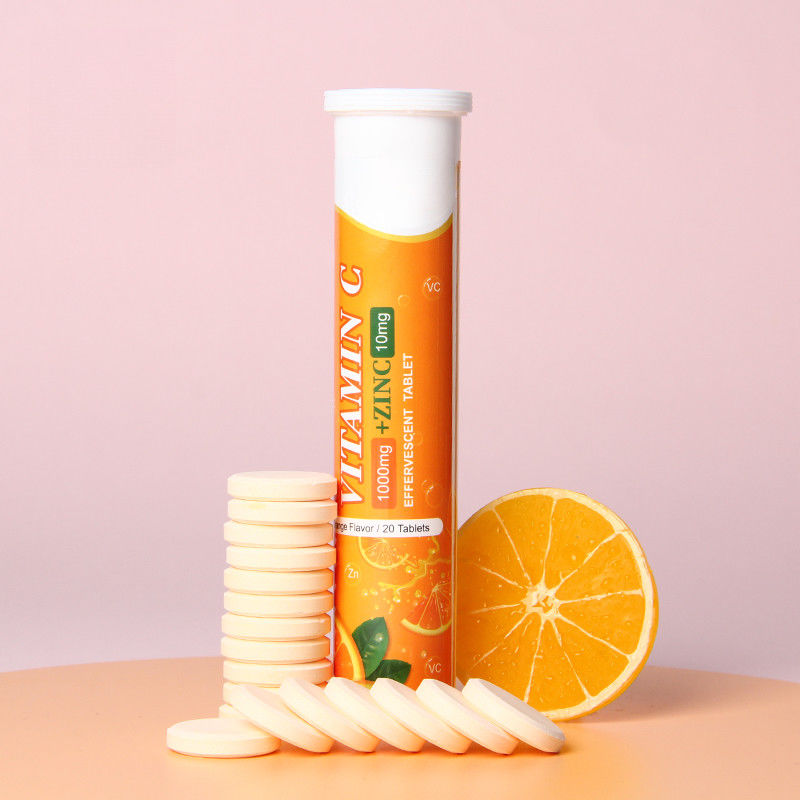Produit de marque privée de fabricant de formule personnalisée Suppléments de soins de santé Vitamine C 1000mg Et Zinc 10mg comprimé effervescent