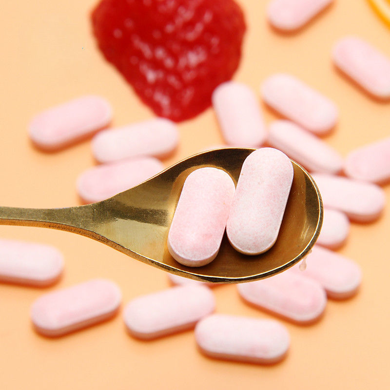 Produit de marque privée pour blanchiment de la peau Suppléments d' immunité personnalisés Vitamine C 100 mg 500 mg Comprimés à mâcher